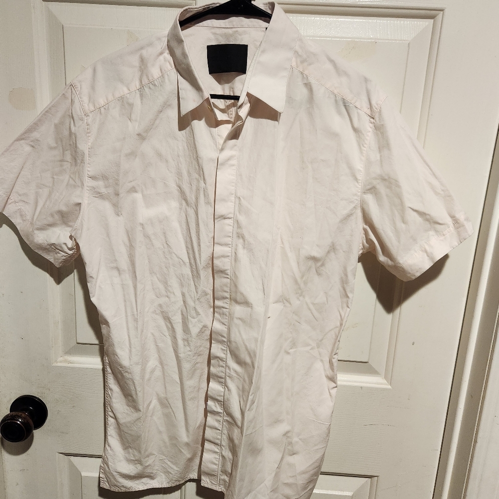Idol Radec Mens Short Sleeve Button Shirt Cotton Made In USA Large